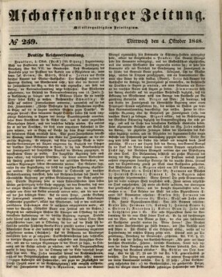 Aschaffenburger Zeitung Mittwoch 4. Oktober 1848