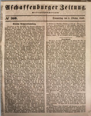 Aschaffenburger Zeitung Donnerstag 5. Oktober 1848