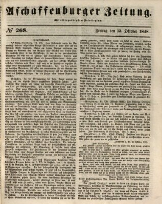 Aschaffenburger Zeitung Freitag 13. Oktober 1848