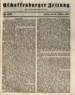 Aschaffenburger Zeitung Freitag 20. Oktober 1848