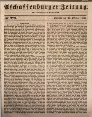 Aschaffenburger Zeitung Dienstag 24. Oktober 1848