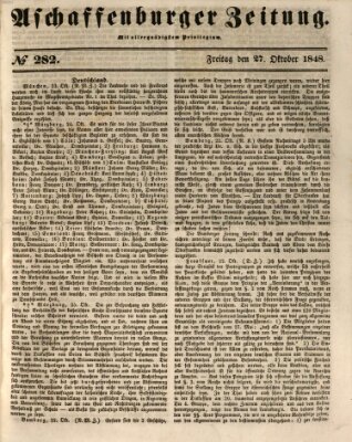 Aschaffenburger Zeitung Freitag 27. Oktober 1848