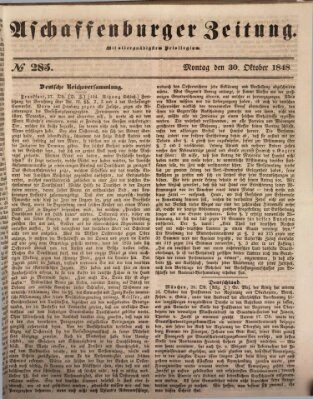 Aschaffenburger Zeitung Montag 30. Oktober 1848