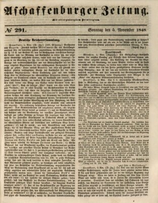 Aschaffenburger Zeitung Sonntag 5. November 1848