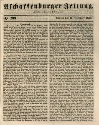 Aschaffenburger Zeitung Montag 13. November 1848