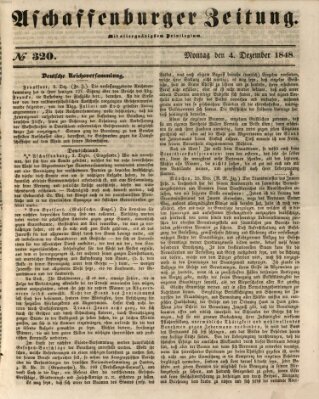 Aschaffenburger Zeitung Montag 4. Dezember 1848