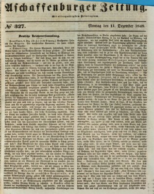 Aschaffenburger Zeitung Montag 11. Dezember 1848