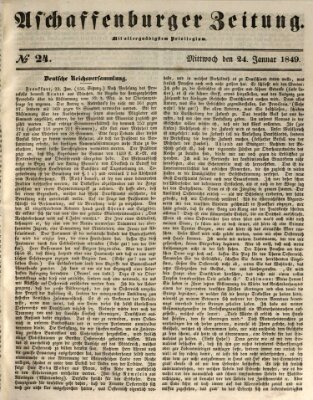 Aschaffenburger Zeitung Mittwoch 24. Januar 1849