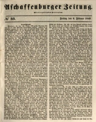 Aschaffenburger Zeitung Freitag 2. Februar 1849