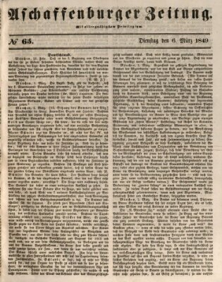 Aschaffenburger Zeitung Dienstag 6. März 1849