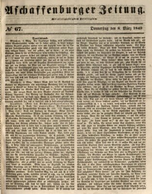 Aschaffenburger Zeitung Donnerstag 8. März 1849