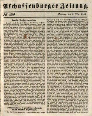 Aschaffenburger Zeitung Sonntag 6. Mai 1849