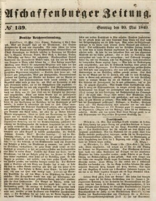 Aschaffenburger Zeitung Sonntag 20. Mai 1849