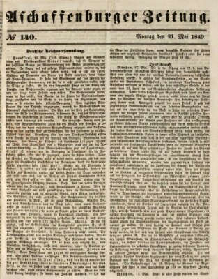 Aschaffenburger Zeitung Montag 21. Mai 1849