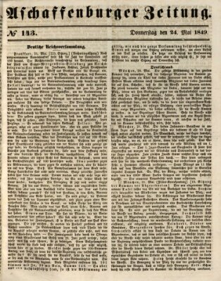 Aschaffenburger Zeitung Donnerstag 24. Mai 1849