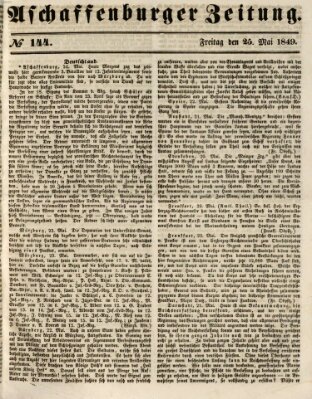 Aschaffenburger Zeitung Freitag 25. Mai 1849