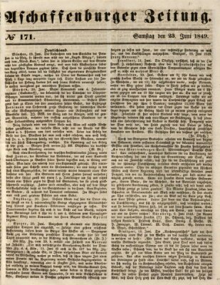 Aschaffenburger Zeitung Samstag 23. Juni 1849