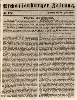 Aschaffenburger Zeitung Sonntag 24. Juni 1849