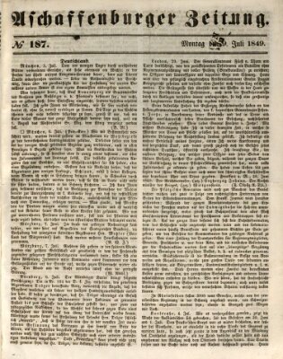 Aschaffenburger Zeitung Montag 9. Juli 1849