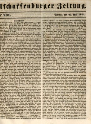 Aschaffenburger Zeitung Montag 23. Juli 1849