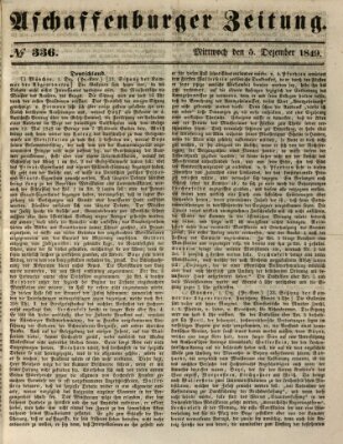 Aschaffenburger Zeitung Mittwoch 5. Dezember 1849