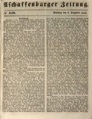 Aschaffenburger Zeitung Samstag 8. Dezember 1849