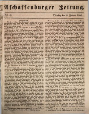 Aschaffenburger Zeitung Dienstag 8. Januar 1850