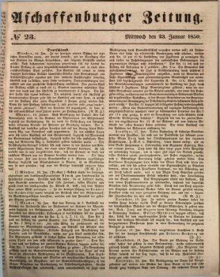 Aschaffenburger Zeitung Mittwoch 23. Januar 1850