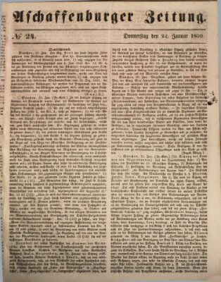 Aschaffenburger Zeitung Donnerstag 24. Januar 1850