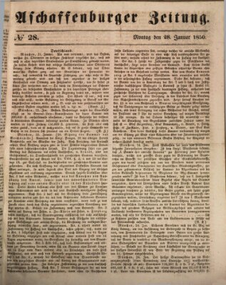 Aschaffenburger Zeitung Montag 28. Januar 1850