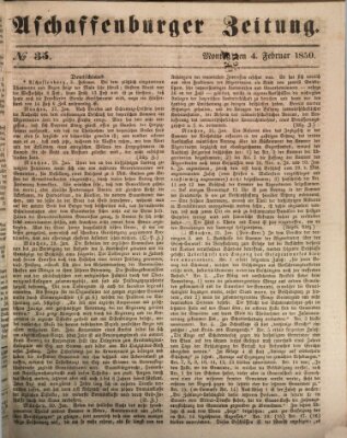 Aschaffenburger Zeitung Montag 4. Februar 1850