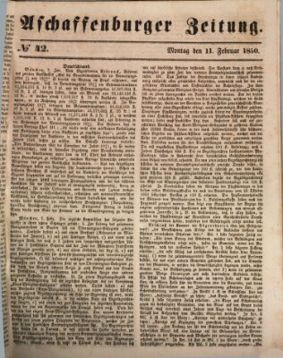 Aschaffenburger Zeitung Montag 11. Februar 1850