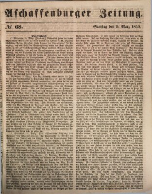 Aschaffenburger Zeitung Samstag 9. März 1850