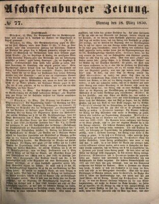 Aschaffenburger Zeitung Montag 18. März 1850