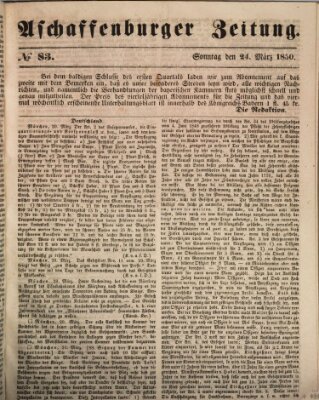 Aschaffenburger Zeitung Sonntag 24. März 1850