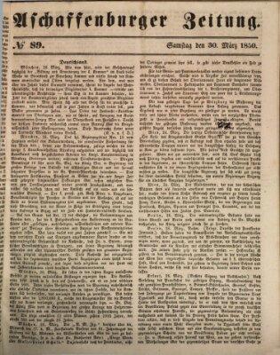 Aschaffenburger Zeitung Samstag 30. März 1850