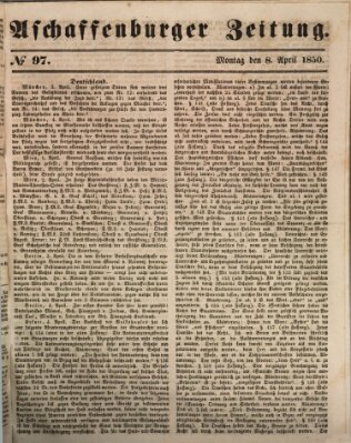 Aschaffenburger Zeitung Montag 8. April 1850