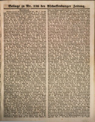 Aschaffenburger Zeitung Samstag 27. April 1850