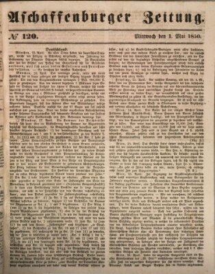 Aschaffenburger Zeitung Mittwoch 1. Mai 1850