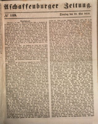 Aschaffenburger Zeitung Dienstag 21. Mai 1850