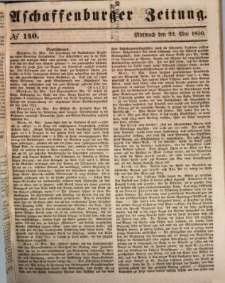 Aschaffenburger Zeitung Mittwoch 22. Mai 1850