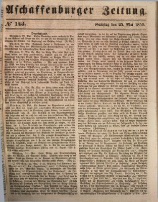 Aschaffenburger Zeitung Samstag 25. Mai 1850