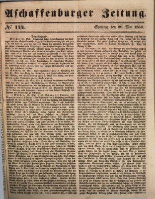 Aschaffenburger Zeitung Sonntag 26. Mai 1850