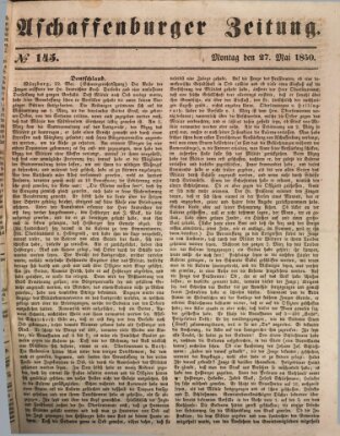 Aschaffenburger Zeitung Montag 27. Mai 1850