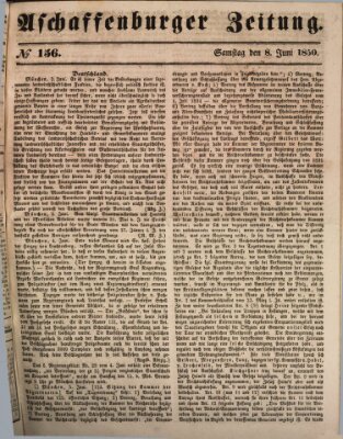 Aschaffenburger Zeitung Samstag 8. Juni 1850