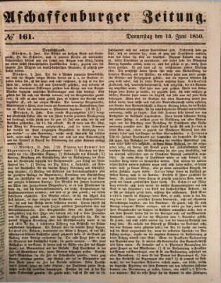 Aschaffenburger Zeitung Donnerstag 13. Juni 1850