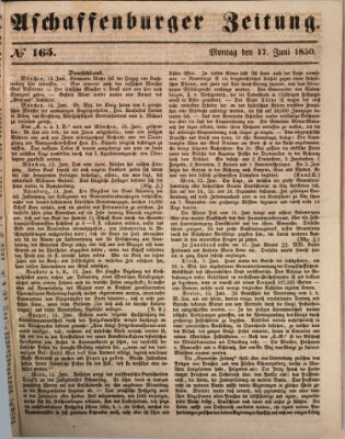 Aschaffenburger Zeitung Montag 17. Juni 1850