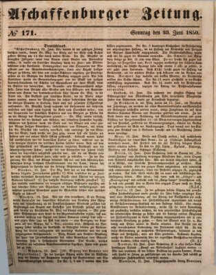 Aschaffenburger Zeitung Sonntag 23. Juni 1850