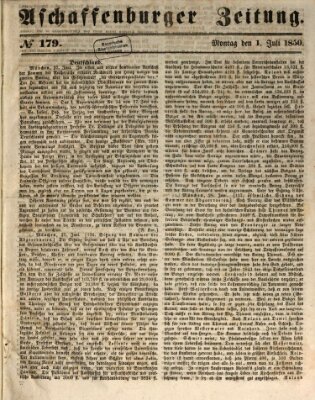 Aschaffenburger Zeitung Montag 1. Juli 1850