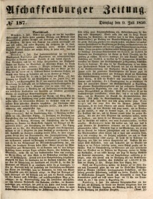 Aschaffenburger Zeitung Dienstag 9. Juli 1850